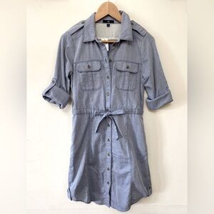NWT GAP Chambray Shirt Dress Size XS